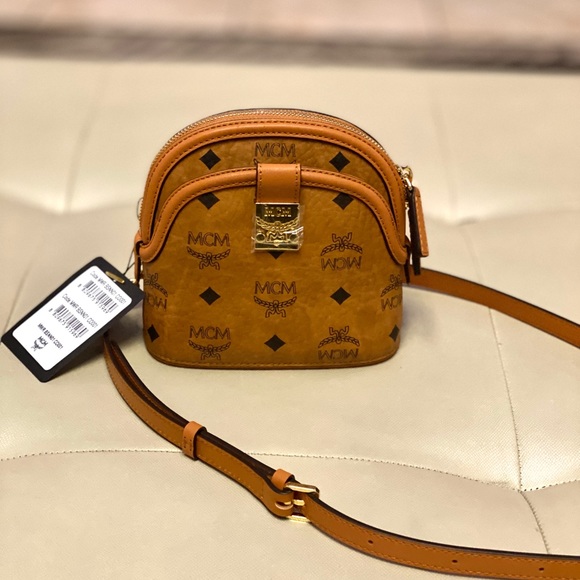 MCM Handbags - NEW! MCM Mini Anna Visetos Canvas Crossbody Bag